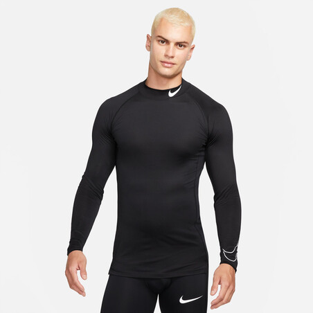 Sous-maillot manches longues Nike Pro noir blanc