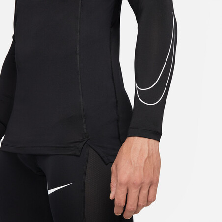 Sous-maillot manches longues Nike Pro noir blanc