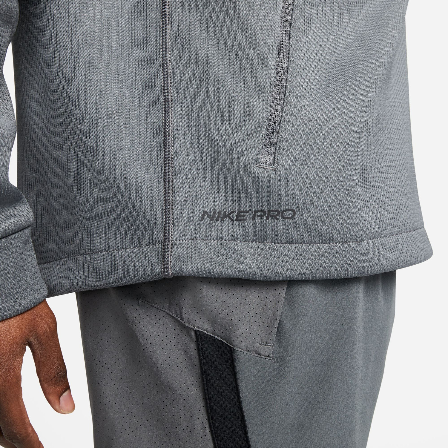 Veste survêtement Nike Pro Therma-Fit gris sur