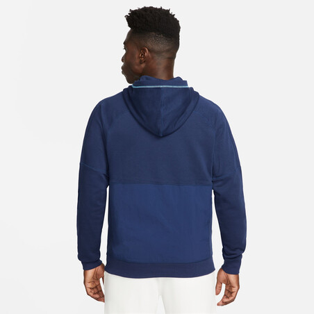 Sweat à capuche Angleterre Travel Fleece bleu 2022