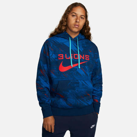 Sweat à capuche Angleterre graphic bleu rouge 2022