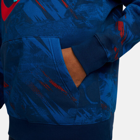 Sweat à capuche Angleterre graphic bleu rouge 2022