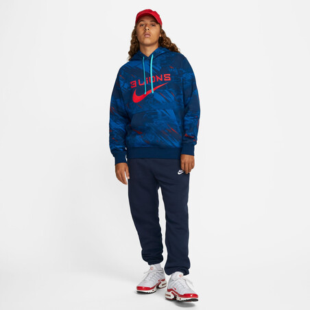 Sweat à capuche Angleterre graphic bleu rouge 2022