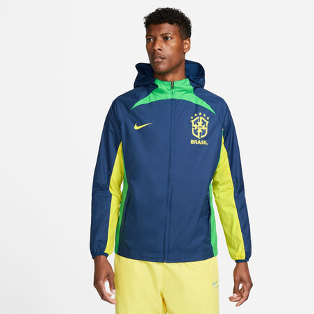 Veste imperméable Brésil bleu jaune 2022