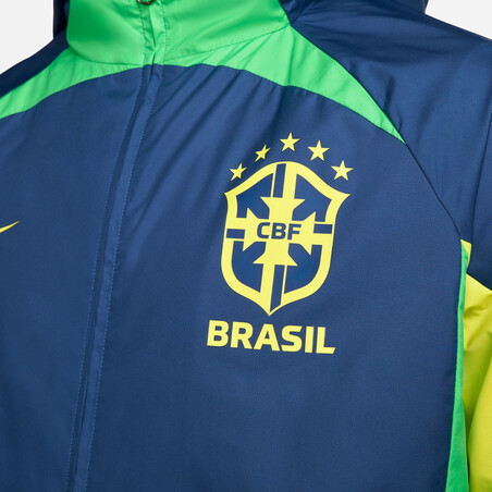 Veste imperméable Brésil bleu jaune 2022