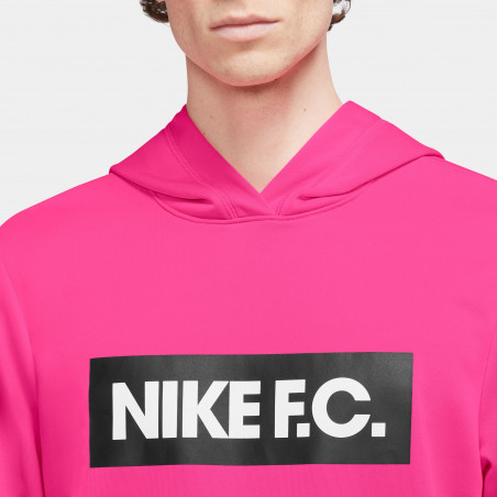 Sweat à capuche Nike F.C. Libero rose noir