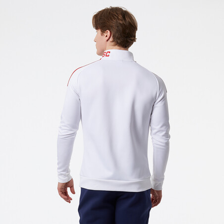 Veste survêtement LOSC blanc rouge 2022/23