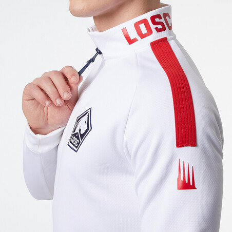 Veste survêtement LOSC blanc rouge 2022/23