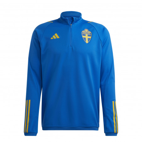 Sweat zippé Suède bleu jaune 2022