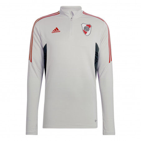 Sweat zippé River Plate blanc rouge 2022/23