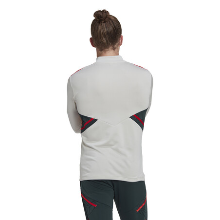 Sweat zippé River Plate blanc rouge 2022/23