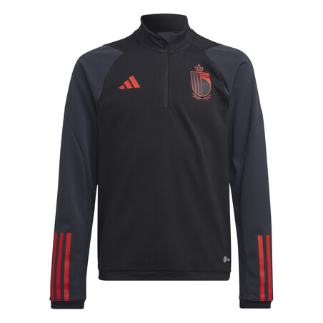 Sweat zippé junior Belgique noir rouge 2022