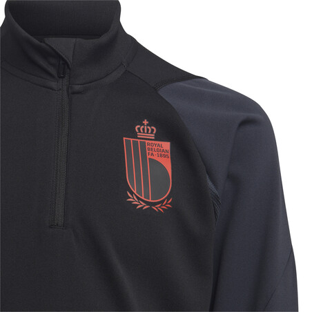 Sweat zippé junior Belgique noir rouge 2022