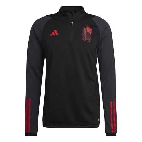 Sweat zippé Belgique noir rouge 2022