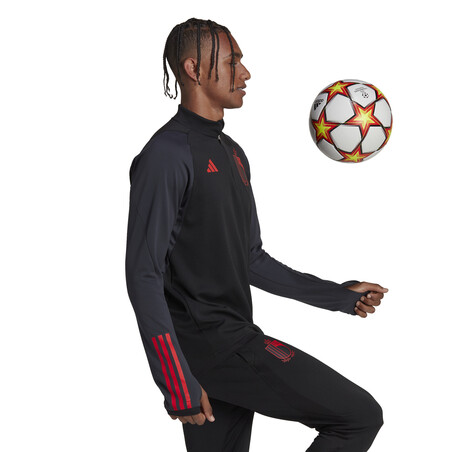 Sweat zippé Belgique noir rouge 2022