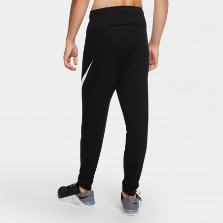 Pantalon survêtement Nike molleton noir blanc