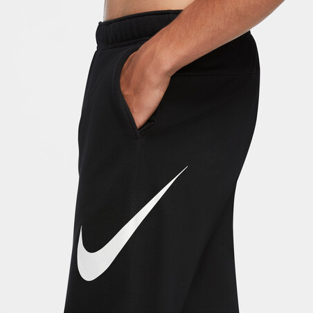 Pantalon survêtement Nike molleton noir blanc