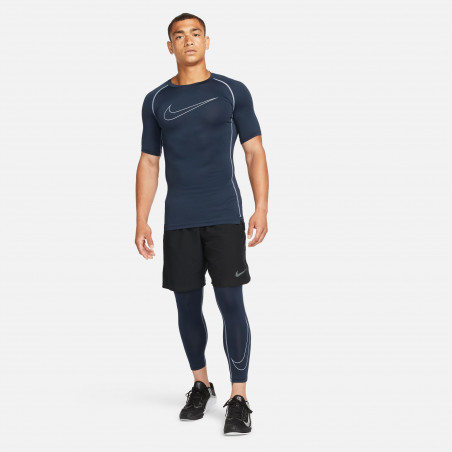 Legging Nike Pro Dri-FIT bleu foncé blanc