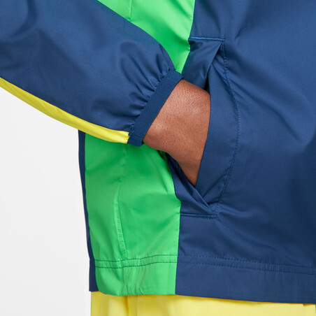 Veste imperméable Brésil bleu jaune 2022