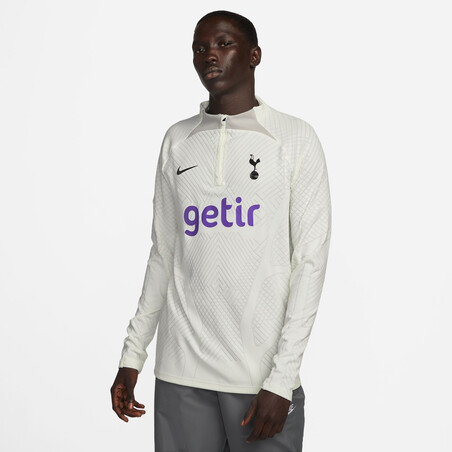 Sweat zippé Tottenham Strike Elite blanc 2022/23