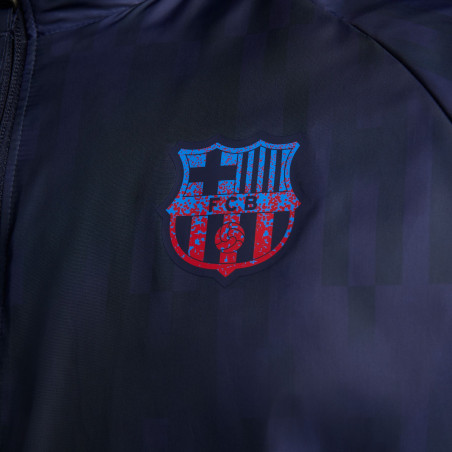 Veste survêtement FC Barcelona imperméable bleu 2022/23
