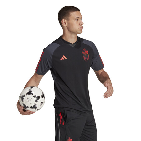 Maillot entraînement Belgique noir rouge 2022