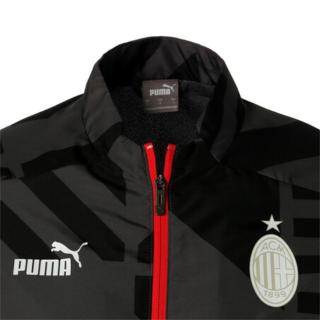 Veste avant match AC Milan gris rouge 2022/23