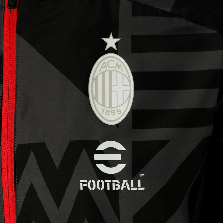 Veste avant match AC Milan gris rouge 2022/23
