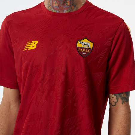 Maillot avant match AS Roma rouge 2022/23
