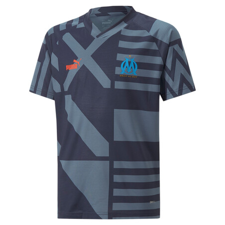 Maillot avant match OM bleu gris 2022/23