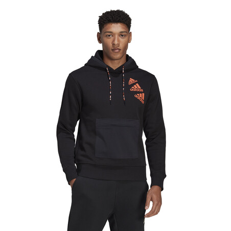 Sweat à capuche adidas noir orange