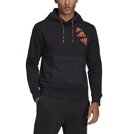 Sweat à capuche adidas noir orange