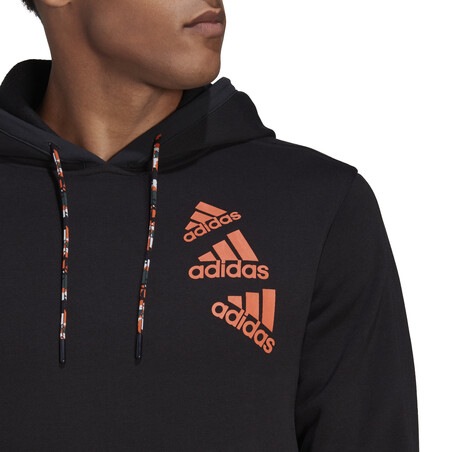 Sweat à capuche adidas noir orange