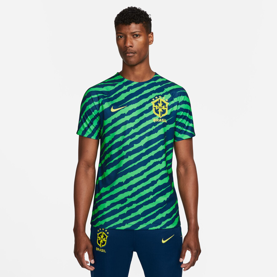 Maillot entraînement Brésil Strike vert 2022 sur Foot.fr
