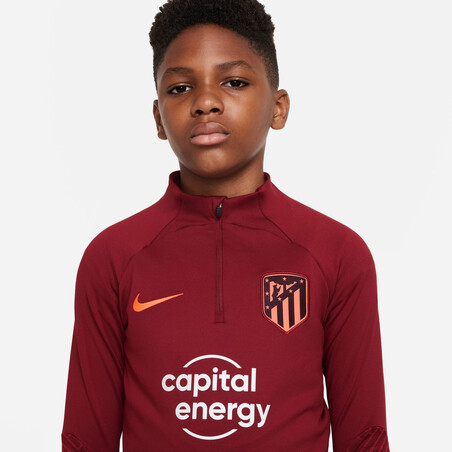 Sweat zippé junior Atlético Madrid Strike rouge 2022/23