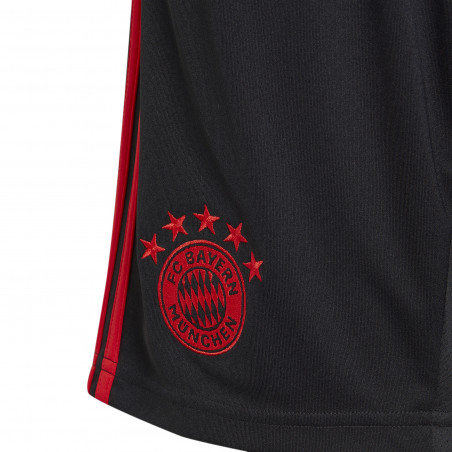 Short entraînement junior Bayern Munich noir rouge 2022/23