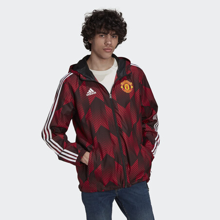 Coupe vent Manchester United rouge noir 2021/22