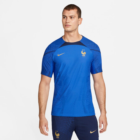 Maillot entraînement Equipe de France Strike Elite bleu or 2022