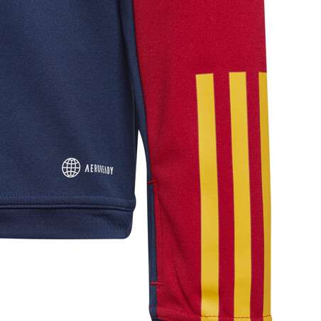 Sweat zippé junior Espagne bleu rouge 2022