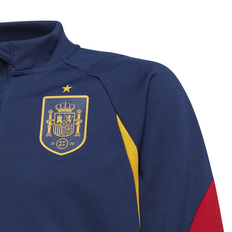 Sweat zippé junior Espagne bleu rouge 2022