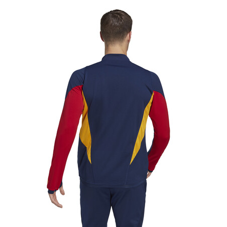 Sweat zippé Espagne bleu rouge 2022