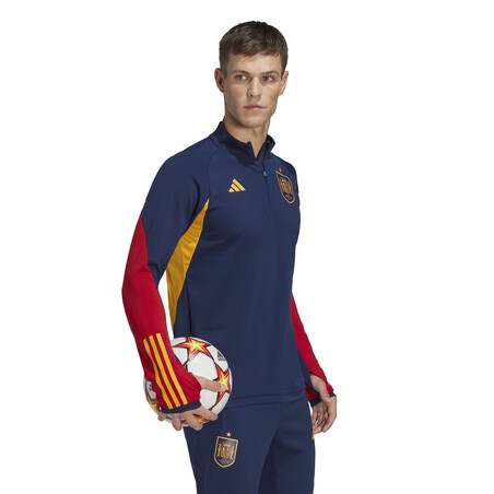 Sweat zippé Espagne bleu rouge 2022