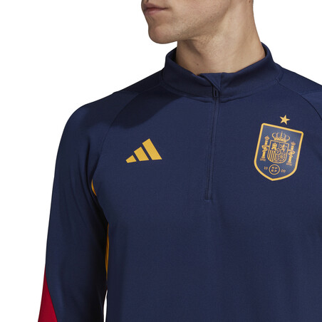 Sweat zippé Espagne bleu rouge 2022