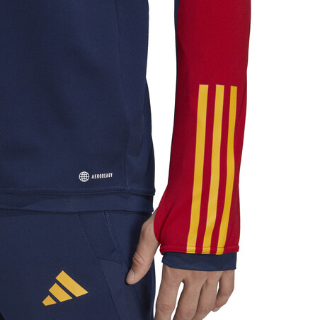 Sweat zippé Espagne bleu rouge 2022