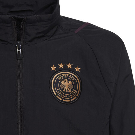 Veste survêtement junior Allemagne woven noir or 2022