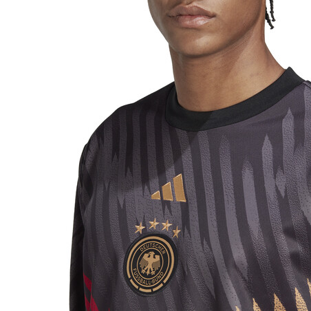 Sweat avant match Allemagne noir or 2022