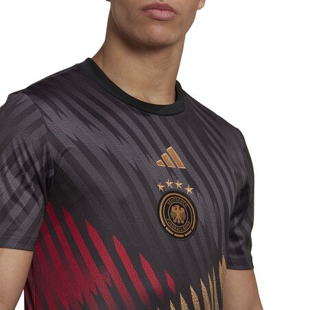 Maillot avant match Allemagne noir or 2022