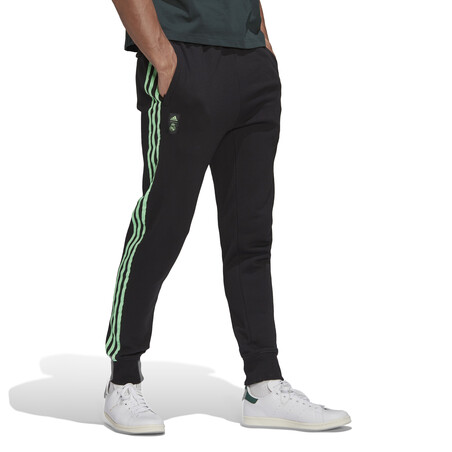 Pantalon survêtement Real Madrid molleton noir vert 2022/23