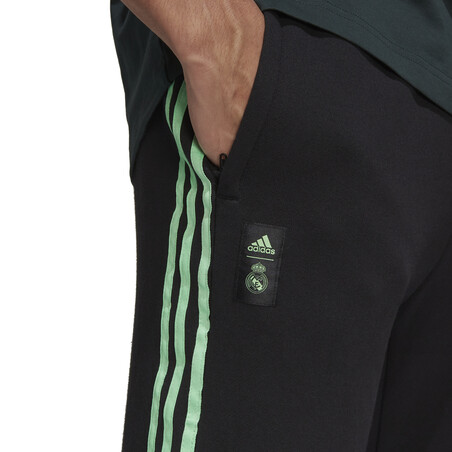 Pantalon survêtement Real Madrid molleton noir vert 2022/23