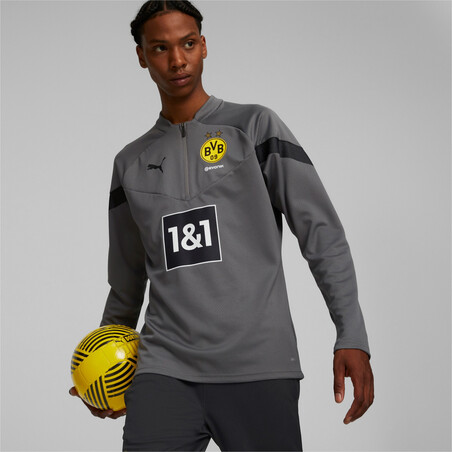 Sweat zippé Dortmund gris 2022/23